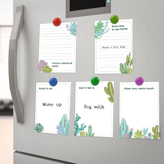 Geyee 8 Pieces 4 x 6 Inch Cactus Funny Notepads Plant Memo Pads Office Supplies Cute Novelty Lined Notepad Desk List Notepad for Teacher Studying School Home Travel Rewards