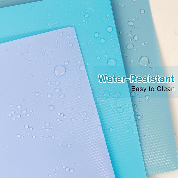 6-Pack Plastic andPockets and Prongs,2-Pocket and3 Fasteners, Pastel Folders Holds 8-1/2" x 11" Paper for School/Office/Home, Blue