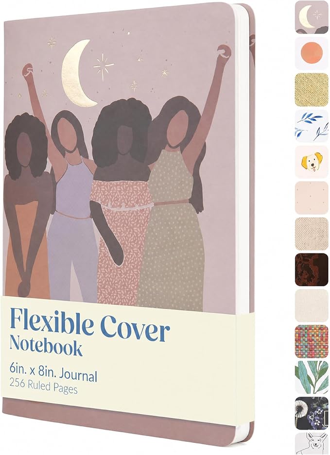 WORLD TRAVELER Eccolo A5 Hardbound Journal Notebook 256 Ivory Lined Pages | Sturdy Flexible Hardcover, 80GSM Acid-Free Ivory Pages, Smyth-Sewn Lay-Flat Binding, Ribbon Bookmark