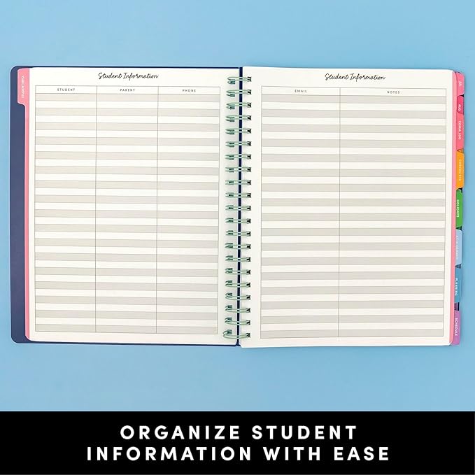 PAPERAGE Teacher Planner, Weekly & Monthly Academic Planner & Calendar, 12-Months, July 2026 - June 2027, (9.5" x 11"), Teacher Lesson Planning Book with Tabs, Stickers & Inner Pocket, Raspberry