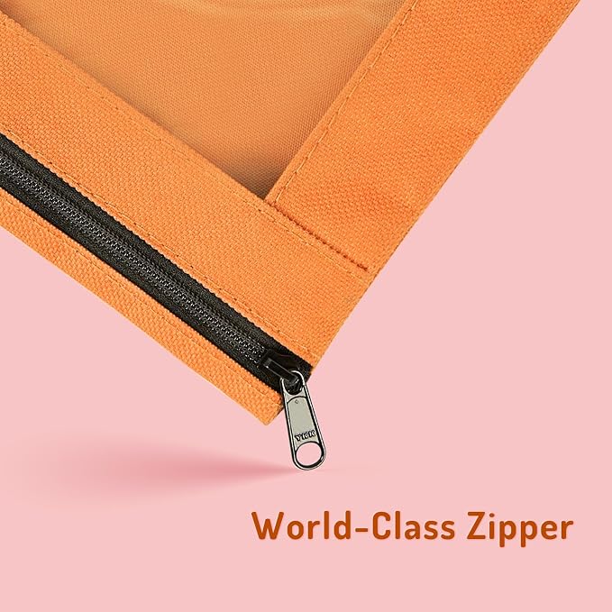Forvencer Pencil Pouch for 3 Ring Binder, Large Pencil Case Pouch with 3 Reinforced Grommets, Pen Bag, Clear Window Pencil Case, Binder Accessories, Mint Green