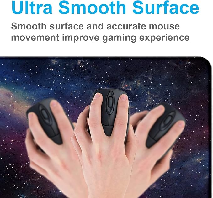 Large Starry Sky Mouse Pad with Stitched Edges, Computer Keyboard Desk Pad | Large Extended Mouse Pad; Full Desk Coverage; Waterproof Coating; Stable Anti-Slide Base For Gaming, Office, Study Daily Use