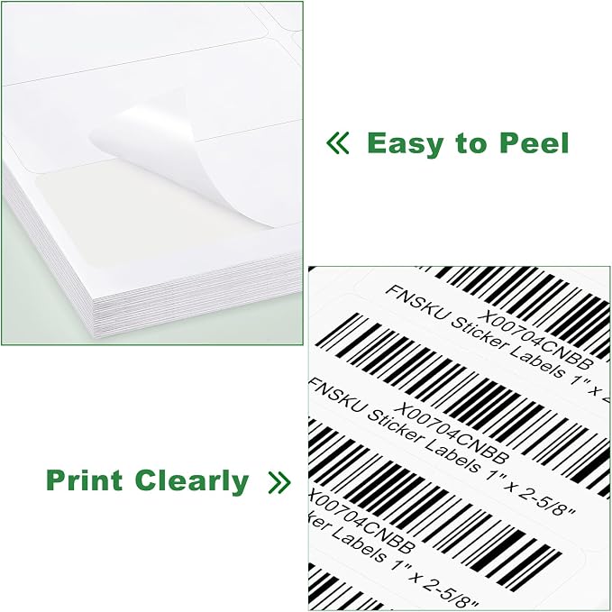 Address Labels, OausTect 1" x 2-5/8" Mailing Label for Envelopes, 3000 White Blank Printable 8.5"×11" Sticker Labels Paper for Laser/Inkjet Printer, 30 Up Per Sheet (100 Sheets)