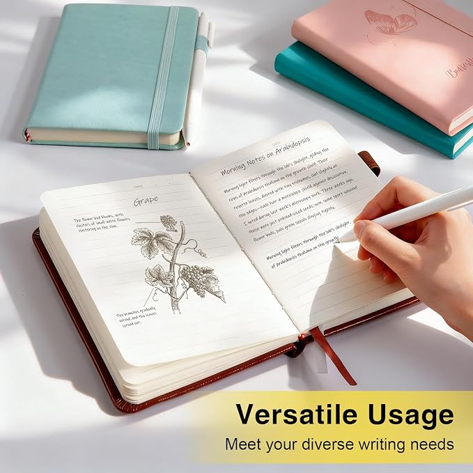 Pocket Small Notebook Journals, 8 Pack (8 Vibrant Colors) Mini Notebook 3.7x5.7 Journaling Notebooks for Women Men, Hardcover Lined Note Pads with Pens for Work, Business, Travel Journal, Office Supplies