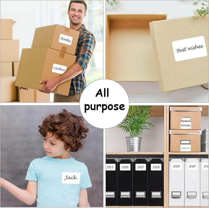 Tenare 50 Sheets/100 Pcs to from Return Address Mailing Labels Mail Shipping Label, Postage Guaranteed Stickers Self Adhesive Mailing Labels Stickers for School Office(Blank Style,4.5 x 3.5 Inch)