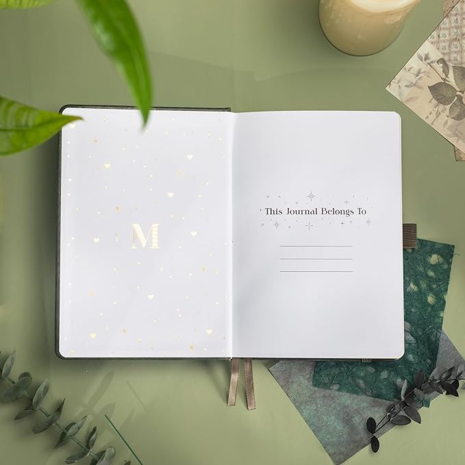MGGAO Dotted Journal for Women Men, A5 Hardcover Dot Notebook | Aesthetic Notebook with 190 Numbered Pages, 160 GSM Thick Paper, Golden Edges, for Writing, Note Taking, Journaling