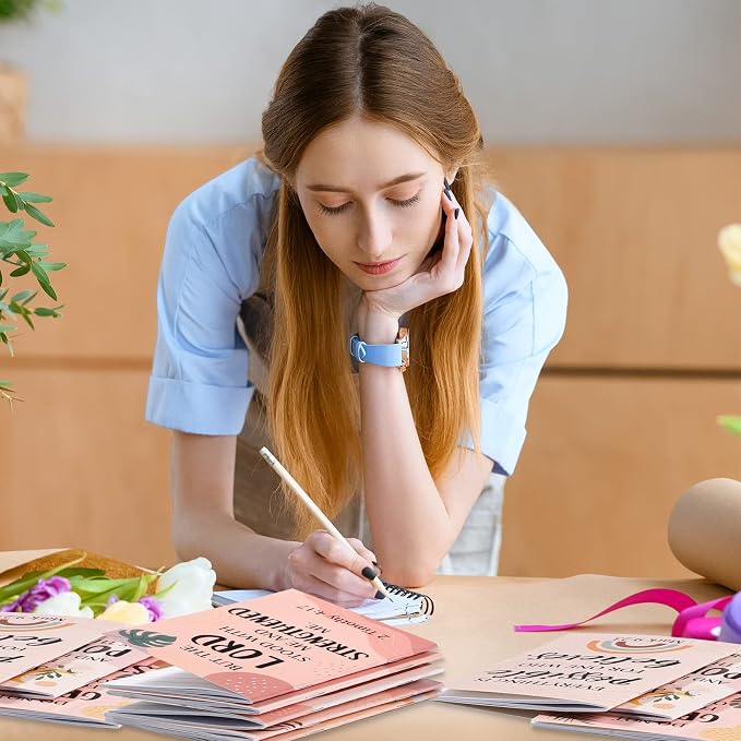 Tatuo 24 Pcs Boho Christian Affirmation Mini Notebook for Women Religious Motivational Notepads Bible Verse Pocket Journal Inspirational Scripture Notepads VBS Volunteer Appreciation Gifts, 3.3x4.7 In