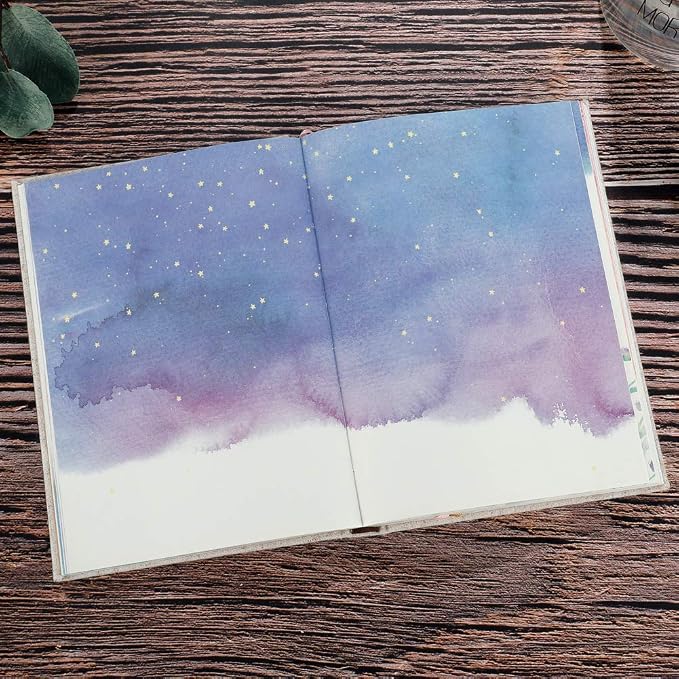 SIIXU Colorful Journal Notebook,A5-Blank,Multicolor | Hand-illustrated by an Artist, Unique Beautiful Watercolor Pages, for Women & Men, 2 Ribbon Bookmark, Lay-flat, Unruled Diary