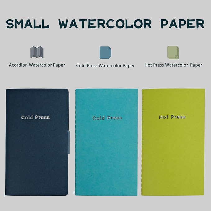 Watercolor Travel Kit, 32 Colors Watercolor Paint Set with 3-in-1 100% Cotton Watercolor Sketchbook, Water Brush, Sponge & Clip, Plein Air Painting Set for Artists (32 Colors)