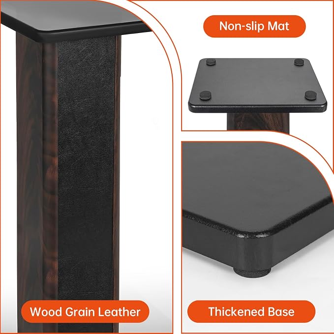 IBVIVIC Pair-20 Inch (50CM)-Wood Speaker Stands, 110lbs Weight Capacity | for Home-Cinema HiFi Desktop and Satellite Speakers Monitor Stands, Enhanced Audio Listening Experience for Home Theaters
