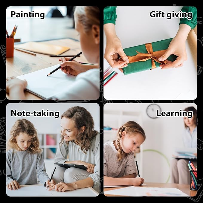 12 Pack Black Colored Pencils for Kids, Pre-sharpened Art Pencils Back to School Supplies Set, Drawing Sketching Pencils for Students, Teachers, Classroom