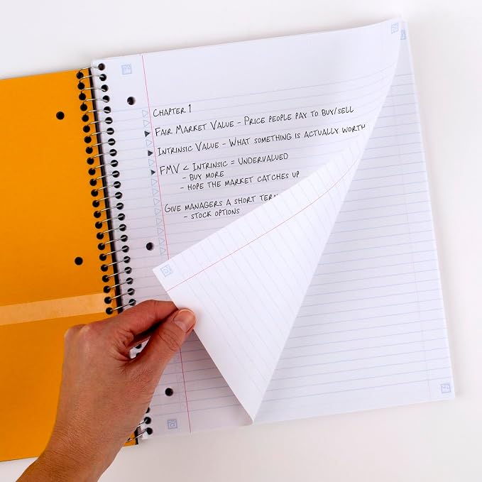 Five Star Spiral Notebook + Study App,5 Subject,College Ruled Paper,8-1/2" x 11",200 Sheets,Fights Ink Bleed,Water Resistant Cover,Black (72081),(Pack of 6)