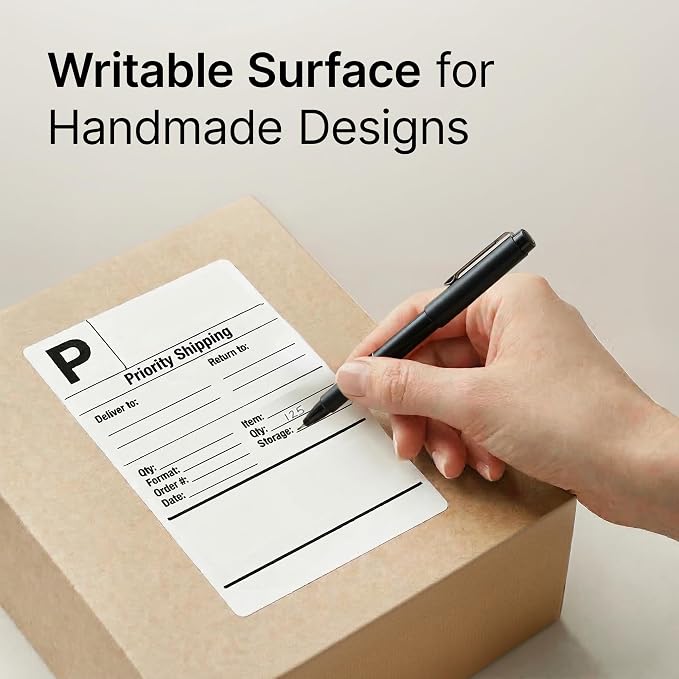 3.5" X 5" Matte White Printable Shipping Labels (30 Sheets, 120 Stickers) Mailing and Address Labels, Product Packaging Stickers for Laser & Inkjet Printers - Spartan Industrial Template R016