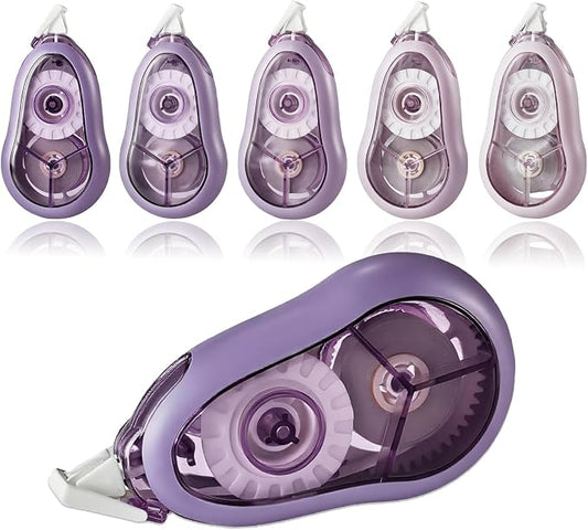 White Correction Tape, 5 Pack, 65.62 Feet Correction Tape for School and Office, School & Office Supplies, (Purple)