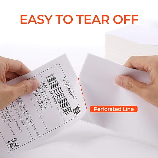 MUNBYN 4x6 Inch Thermal Labels, 6000 Pcs/12 Rolls(500 Pcs per Roll) | Shipping Label Paper for Thermal Printers, No BPA and BPS, Print Clear and Sharp, Strong Adhesive