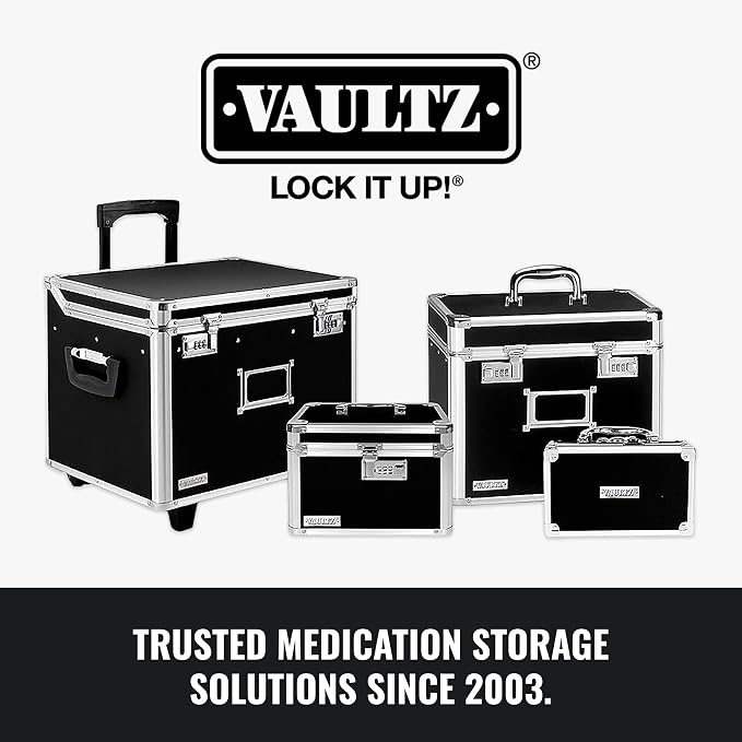 Vaultz Combination Lock Box - 7.25 x 10 x 7.75 Inch Safe Boxes for Money, Documents & Medicine - White