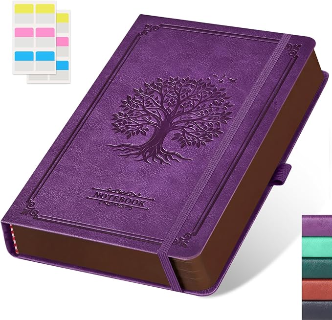 A5 Journaling Notebook, Hardcover Lined journal for Women Men writing, Note Taking, Personal Diary, 320 Pages 100GSM Thick Paper, Leather Cover Note book for School Office Supplies, 5.7'' X 8.4''