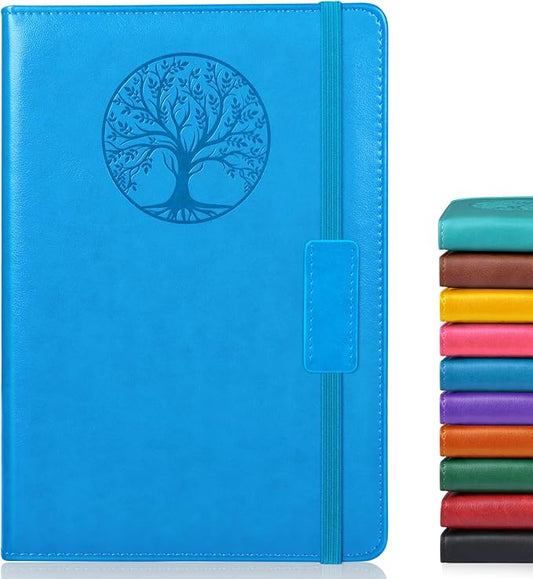 Biuwory Leather Journal Notebook,256 Thick Lined Pages,Hardcover 5.7"×8.3" | Vintage Journal for Women Men,Work,School,Business,Travel Diary,Note taking,College Ruled Writing,Daily Journaling Notebook