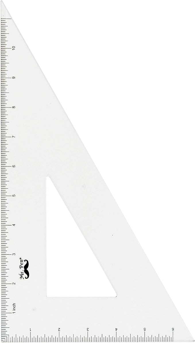 Mr. Pen Architectural Triangular Ruler Set with 12 Inch Triangular Scale | 11 Inch 30/60 and 8 Inch 45/90 Triangles