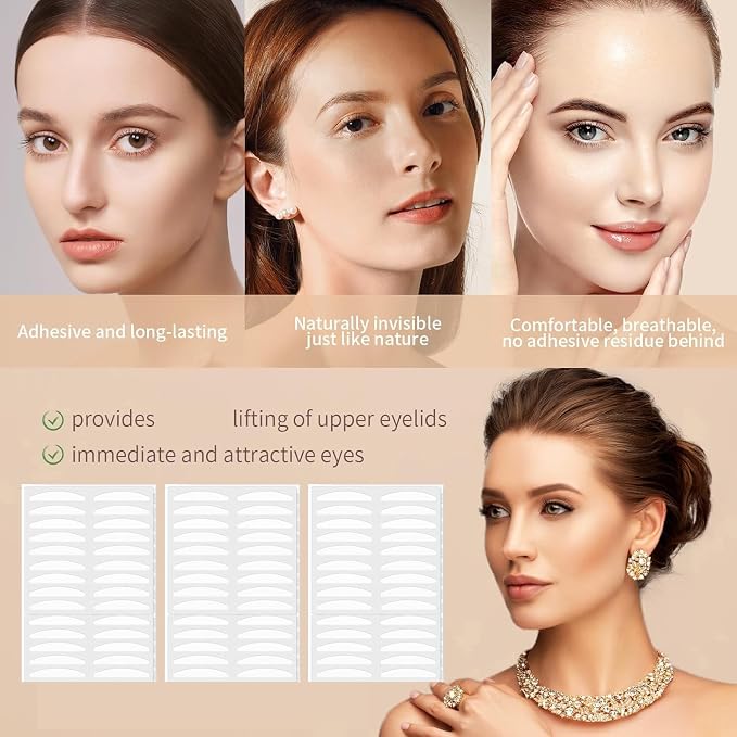5MM 840Pcs Eyelid Tapes Eyelid Lift Strips, Say Goodbye to Sagging Eyelids
