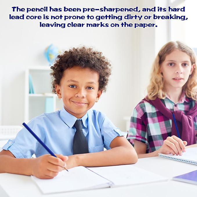 12 Pack Dark Blue Colored Pencils for Kids, Pre-sharpened Art Pencils Back to School Supplies Set, Drawing Sketching Pencils for Students, Teachers, Classroom