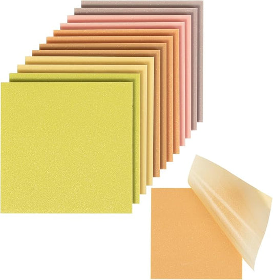 Mr. Pen- Transparent Glitter Sticky Notes, 3”x3”, 12 Pads, 600 Sheets | Glitter Transparent Note Pads, Self-Stick Bible Journaling Sticky Note for Women, Bible Journaling Supplies