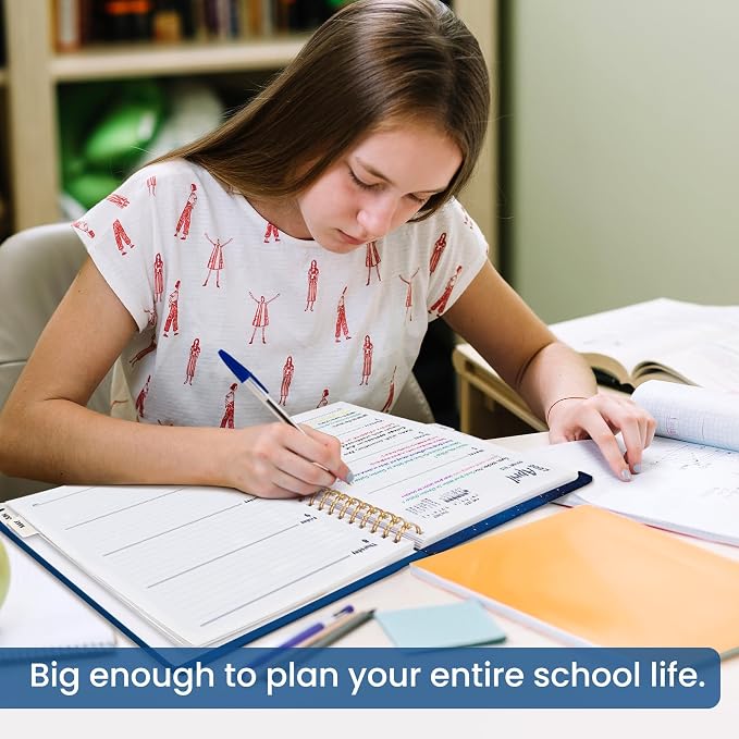 Academic Planner 2026-2027, Weekly and Monthly Calendar Book, July 2026 – June 2027, Hardcover Planner with Tabs, Perfect for Teachers, Students, Women & Men, A4 (8.5" x 11") - Night Peak