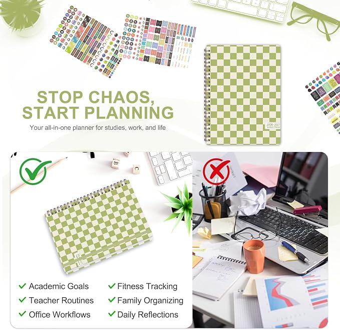 Planner 2026-2027, Weekly and Monthly Academic Year Calendar Planner, July 2026 - June 2027, Daily Agenda Book for Office School Supplies, A5(6.3'' x 8.5'')