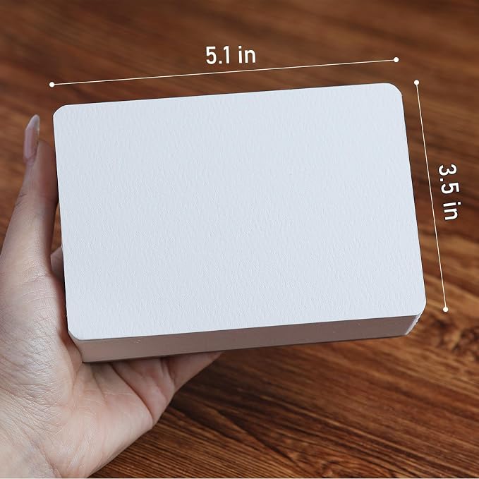 FLUNBRATO Watercolor Paper Pads,3.5 x 5.1 Inch, 80 Sheets,100% Cotton Mini Travel Watercolor Sketchbook,Hot Press 140LB 300GSM,Two-Edge Glue Binding Compact Notebook Mixed Media for Painting