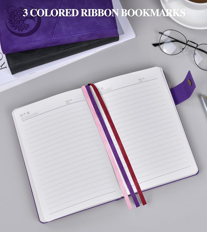 PAIBAS Lined Journal Notebook for Men, A5 Leather Journals for Writing Women, Hardcover Notebooks for Work,School,Note Taking,Travel,Business,Personal daily Diary,200 Page College Ruled (5.9" x 8.4")