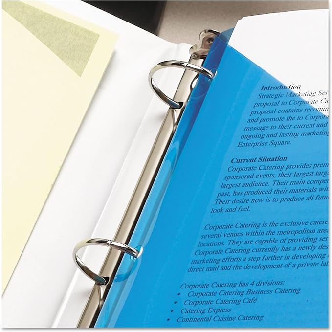 Smead Organized Up Poly Translucent Slash File Jacket, Three-Hole Punched, Letter Size, Assorted Colors, 5 Count