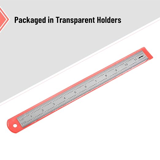 Mr. Pen- Machinist Ruler, 12 Inch, Stainless Steel Imperial | Precision Measuring Tool, 1/8", 1/16", 1/32", 1/64" Graduation for Engineering, Carpentry, Drafting, Office, School