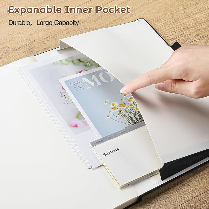 Blank Notebook, Hardcover Sketchbook, Leather Unlined Journal for Women Men | No Bleed Thick Paper Sketch Book for Drawing/Writing/Journaling, Lay Flat, A5 Portable Size for Work, School, and Travel