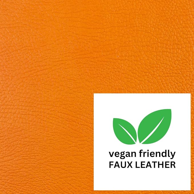 RICCO BELLO Lined Journal Notebook with Pen Holder, Orange | Faux Textured Leather Hardcover, College Ruled, 96 Sheets / 192 Pages, 5.7 x 8.4 Inches, For Work & Notes