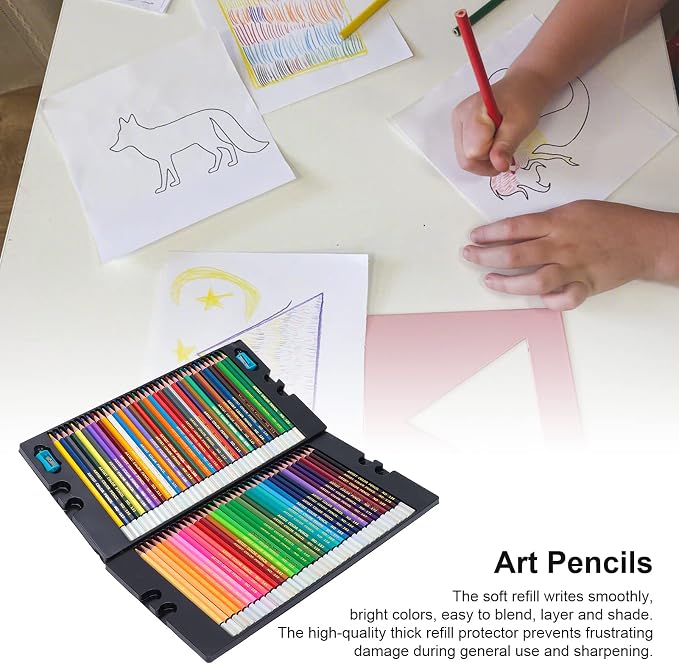 Pastel Colors Colored Pencils Set, Oil Pastel Pencils for Artists, Colored Pencils Oil Based Soft Core Color Pencils Set For Painting Sketching (72 color lead)