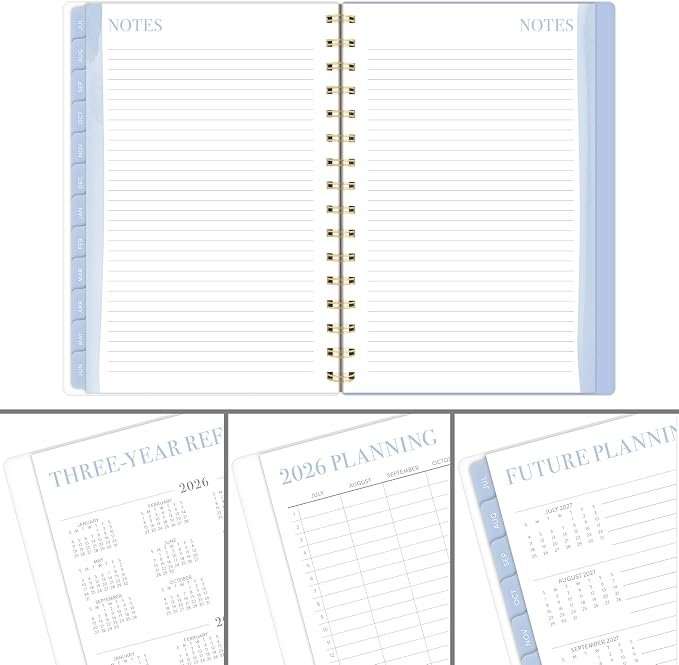 Cambridge Planner 2026-2027 Weekly & Monthly Academic 12-Month July-June, 5-1/2" x 8-1/2", Leah Bisch, Pansy Bouquet (LB50-200A)