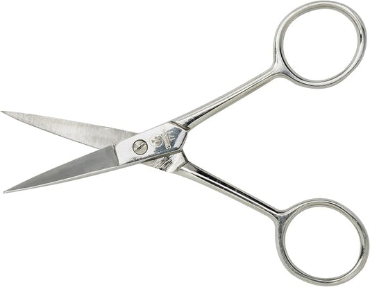 Mundial 171 Specialty Forged 4" Curved Embroidery & Scherenschnitte Scissors – Precision Fine Tip Craft Scissors for Thread Cutting, Paper Art & Detail Work