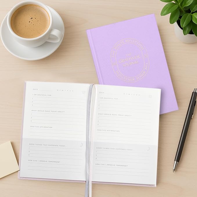 And Per Se Gratitude Journal – 5 Minute Daily Practice for Women with Prompts & Quotes – Undated Mindfulness & Happiness Notebook (Lavender)