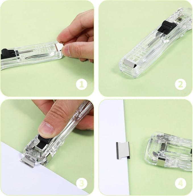 100Pcs Binder Clips Small, Paper Organizer Clips Office Supplies Stainless Reusable Steel Refill Clip Portable Clam Clip Work with Clam Dispensers for Fixing Loose Leaf(Silver)