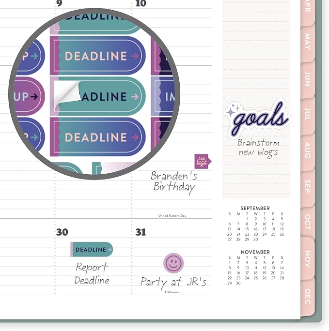 Mead Cambridge 2027 Planner, Weekly & Monthly, 15-Month Oct-Dec, 8.5" x 11", CatCoq, Tiger (CC05-905-27)