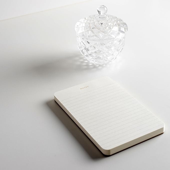 Pinesman - Elegant Desk Notepads for Professionals, Executive's Memo Pads, Minimalist, Gold Foiled, Lined Layout, 3 Pack, 225 Sheets Total (75 Each), 6.3" x 3.9”, 95 GSM, Eco-friendly, FSC™ Certified
