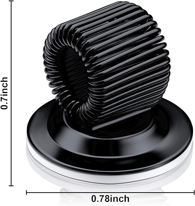 Outus 10 Pcs Black Pen Holder Clip Steel Pen Holder Self Adhesive Organizer | Pencil Holders for Refrigerator, Whiteboard, Pen Organizer with Adjustable Spring Loop, Cord Holder, Classroom Bulletin Board