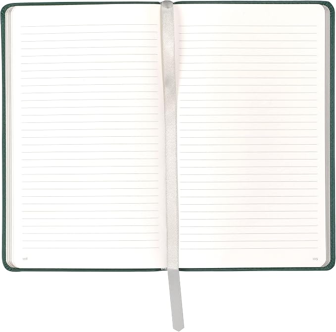 Classic Leather Notebook Writing Journal, Softcover, Narrow Ruled, Table of Contents and Numbered Pages