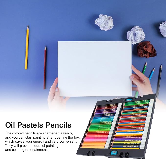 Pastel Colors Colored Pencils Set, Oil Pastel Pencils for Artists, Colored Pencils Oil Based Soft Core Color Pencils Set For Painting Sketching (72 color lead)