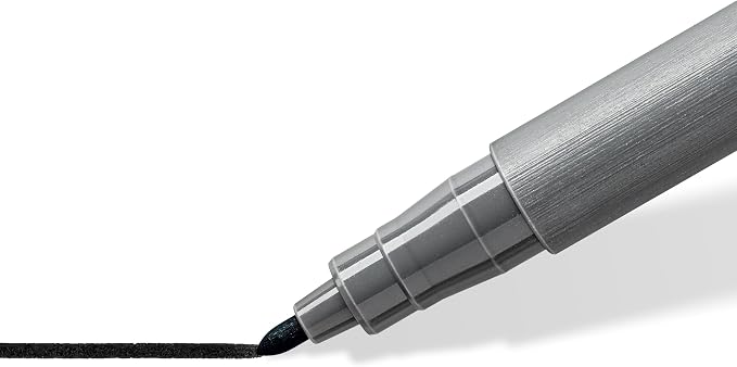 Staedtler Pigment Arts Pens - Intense Black, Assorted Tip, Set of 4