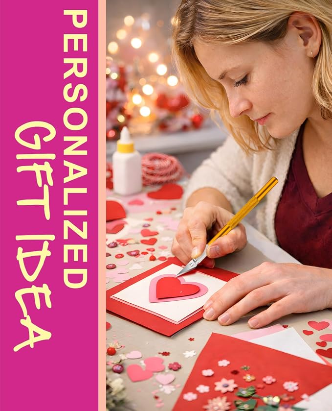 DIYSELF Exacto Craft Knife Set with 10 Extra #11 Blades, 6-Inch Metal Ruler | Craft Razor Knife with Ruler for Polymer Clay, Paper, Vinyl & Models, Exacto Knife for Crafting, Artists & Hobbyists, Gold