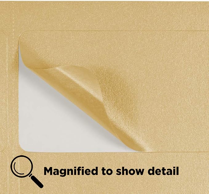 JAM PAPER Shipping Address Labels - Standard Mailing - 2 x 4 - Gold Metallic - 120/Pack