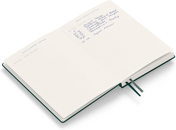 LEUCHTTURM1917 - Notebook Hardcover Medium A5-251 Numbered Pages for Writing and Journaling (Forest Green, Plain)
