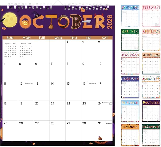 Wall Calendar 2025-2027, Large Calendar 2025-2027 for Wall - Runs From September 2025- June 2027-14" x 11", Perfect for Organizing at Home, Office & School