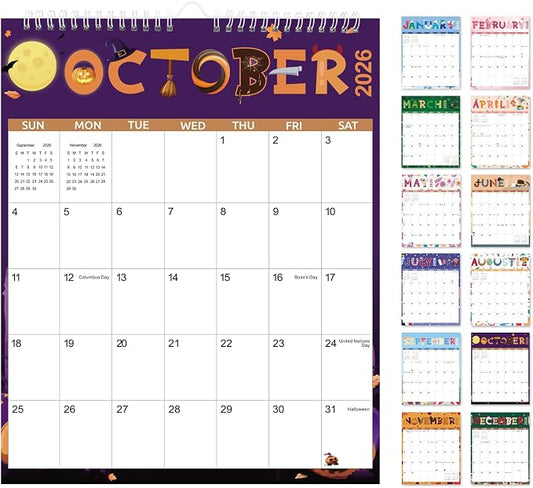 Wall Calendar 2025-2027, Large Calendar 2025-2027 for Wall - Runs From September 2025- June 2027-14" x 11", Perfect for Organizing at Home, Office & School